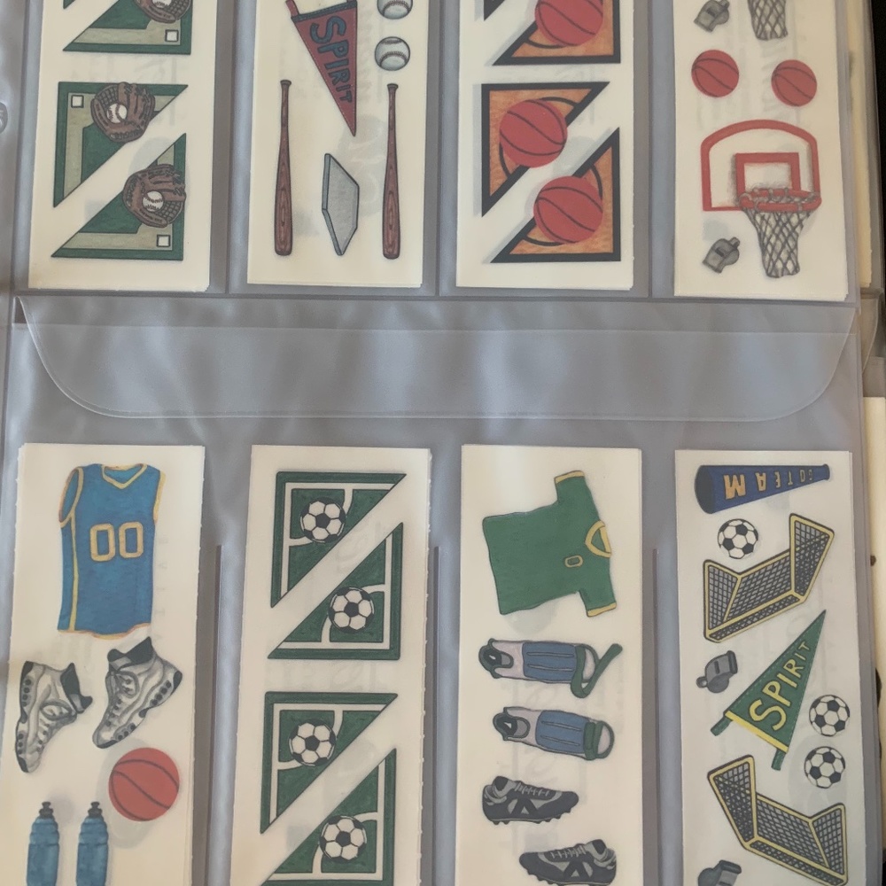 Creative Memories stickers - retired - excellent condition plus organizer sheets